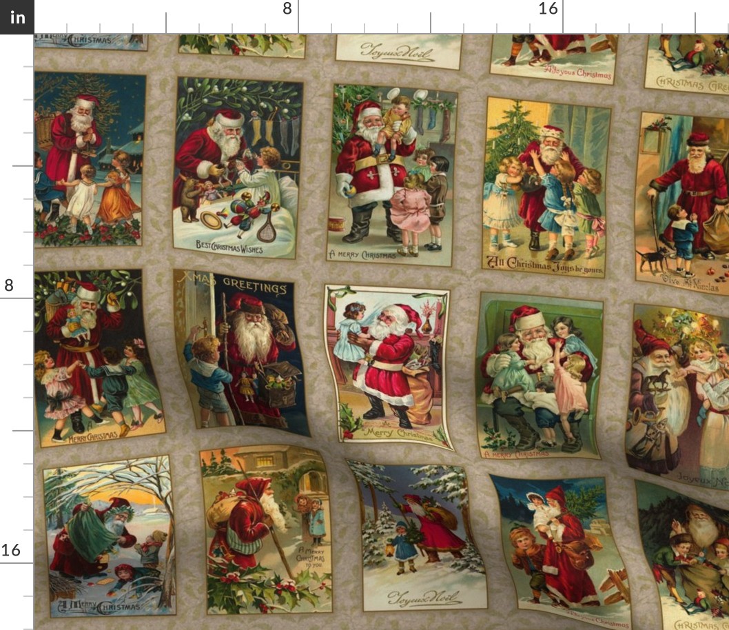 Vintage Santas Panel-D