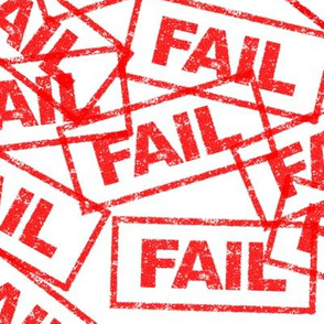 11 fail failure unsuccessful defeated miss flop lose rubber stamp red ink pad white background chop grunge distressed words seal pop art culture vintage retro current affairs strong message statement sign label symbols monochromatic joke gag novelty meme 