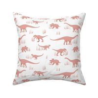 dinosaurs pattern- red-medium