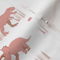 dinosaurs pattern- red-medium