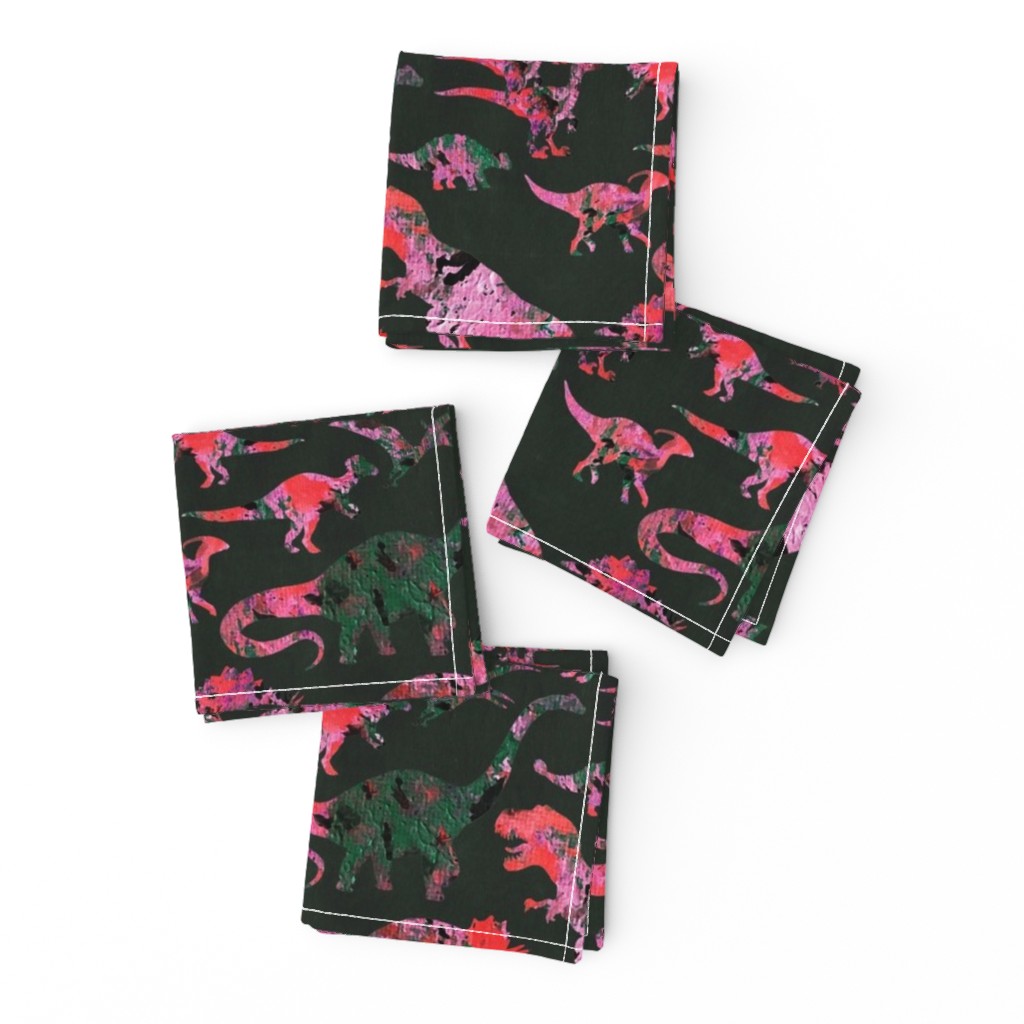 Dinos in Pink & Green Camouflage