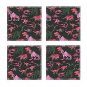 Dinos in Pink & Green Camouflage