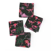 Dinos in Pink & Green Camouflage