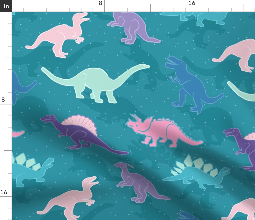 Dreamy Dinosaurs Blue