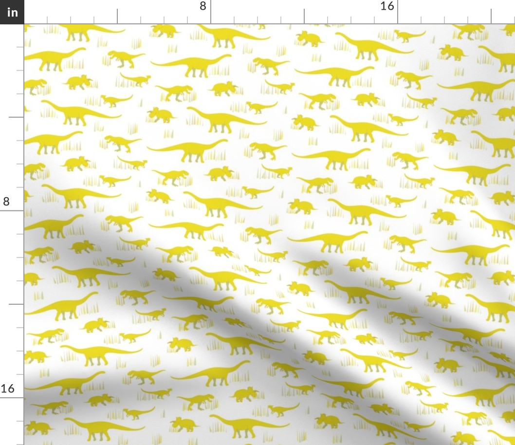 dinosaurs pattern- yellow-small