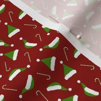 Santa hat print - Red and Green