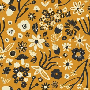 Freestyle Fall Floral in Ochre