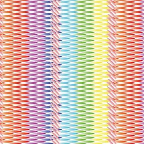 Rainbow Threads on  white