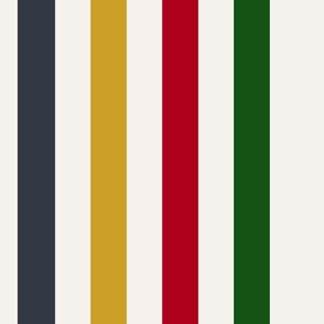 camp blanket, 2-inch stripes lengthwise