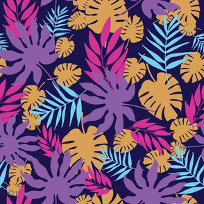 Bright tropical leaves