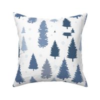 Winter Pattern Pine and Snowflakes