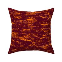 distressed maroon and orange