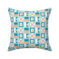 WAVE Nautical flags - coral by Pippa Shaw