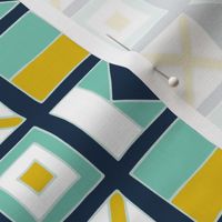 WAVE Nautical flags - navy by Pippa Shaw