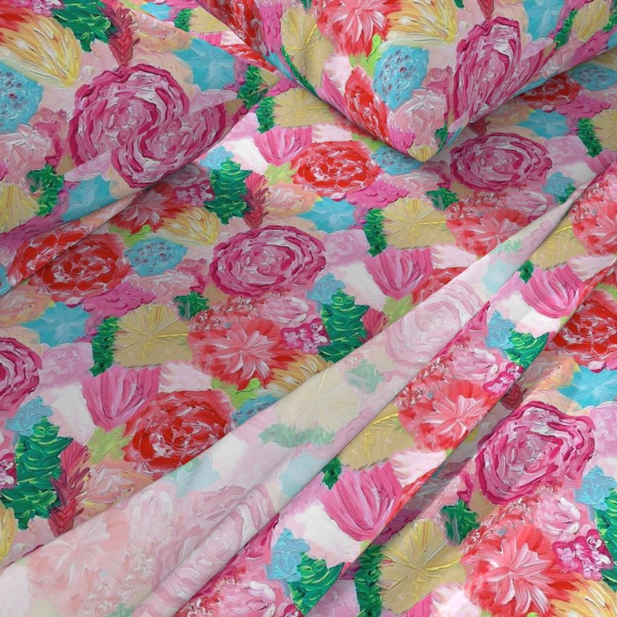 lilly print by yard hand painted floral