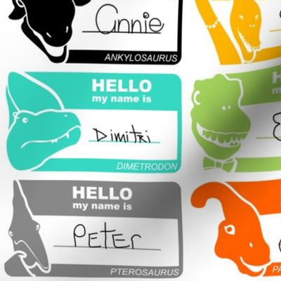 Dinosaurs Name Tag