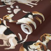 Hound dogs and paw prints
