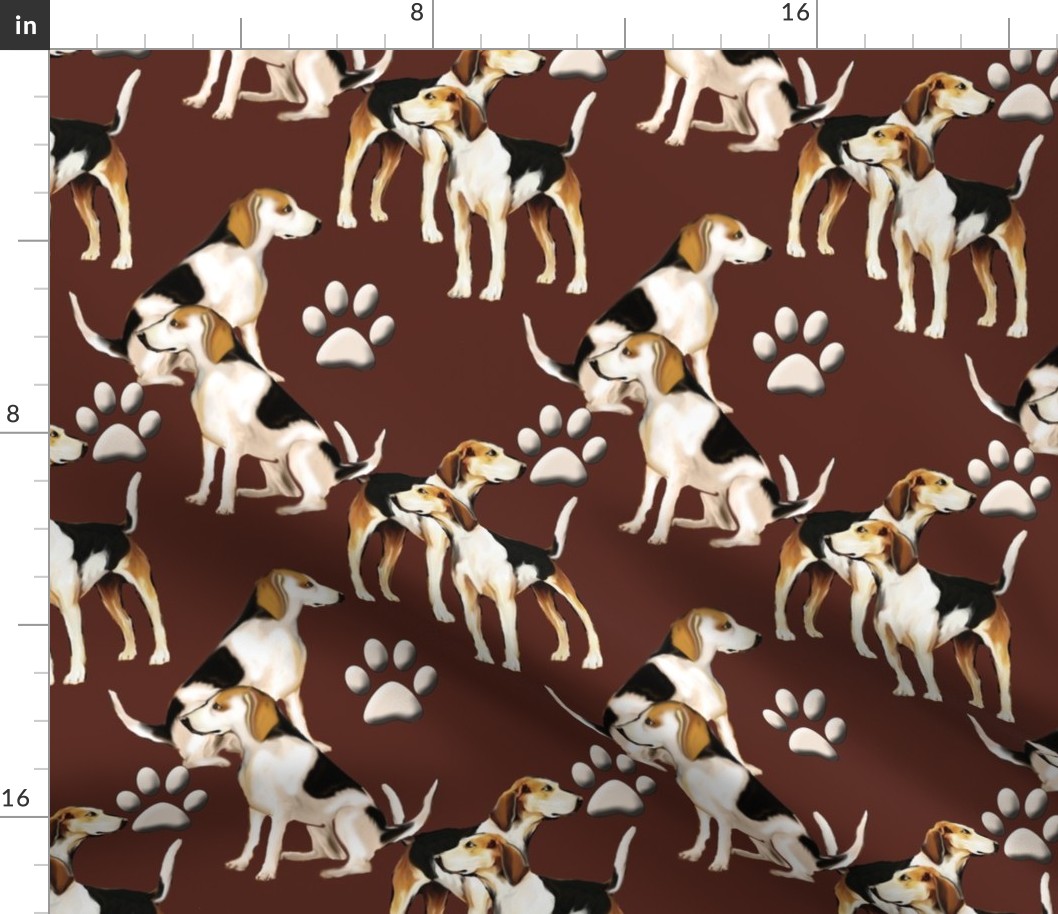 Hound dogs and paw prints