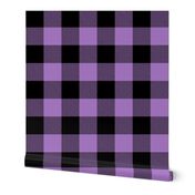 Jumbo Buffalo Plaid (3”) Black + Purple