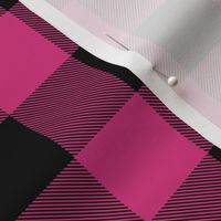 Buffalo Plaid (1.5”) Black + Hot Pink