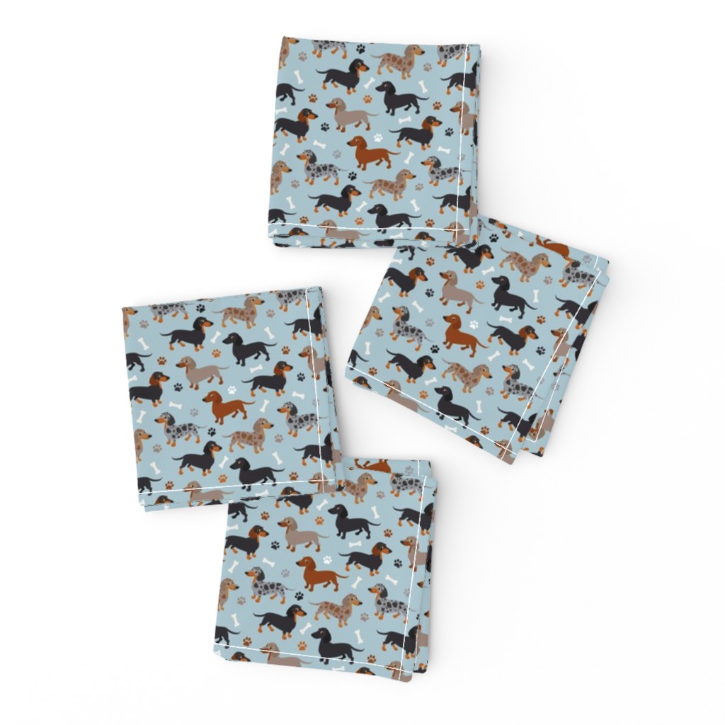 Dachshund Dogs Blue - Small Scale