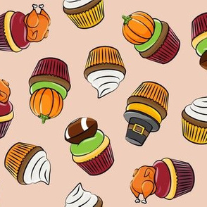 Thanksgiving cupcakes - blush - LAD19