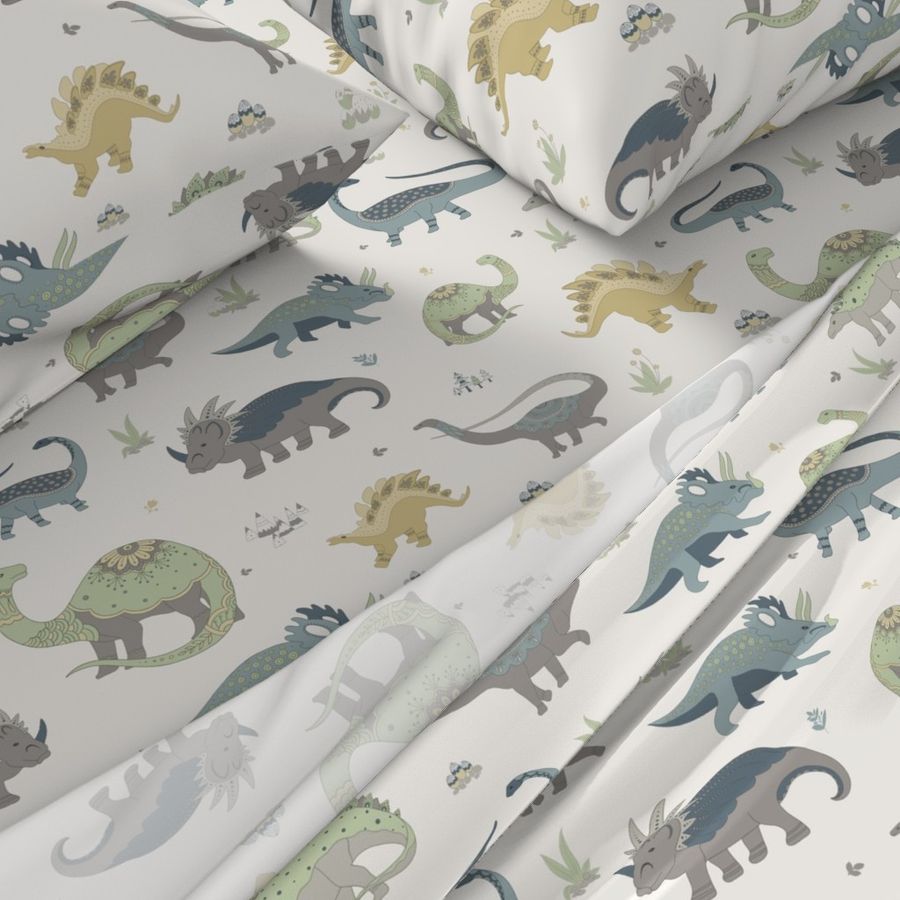 (L) Decorative Dinosaurs in an earthy palette