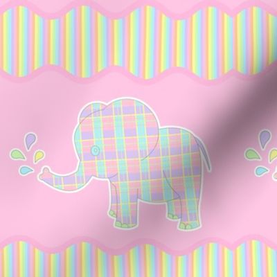 Baby Elephant Pastel Repeat