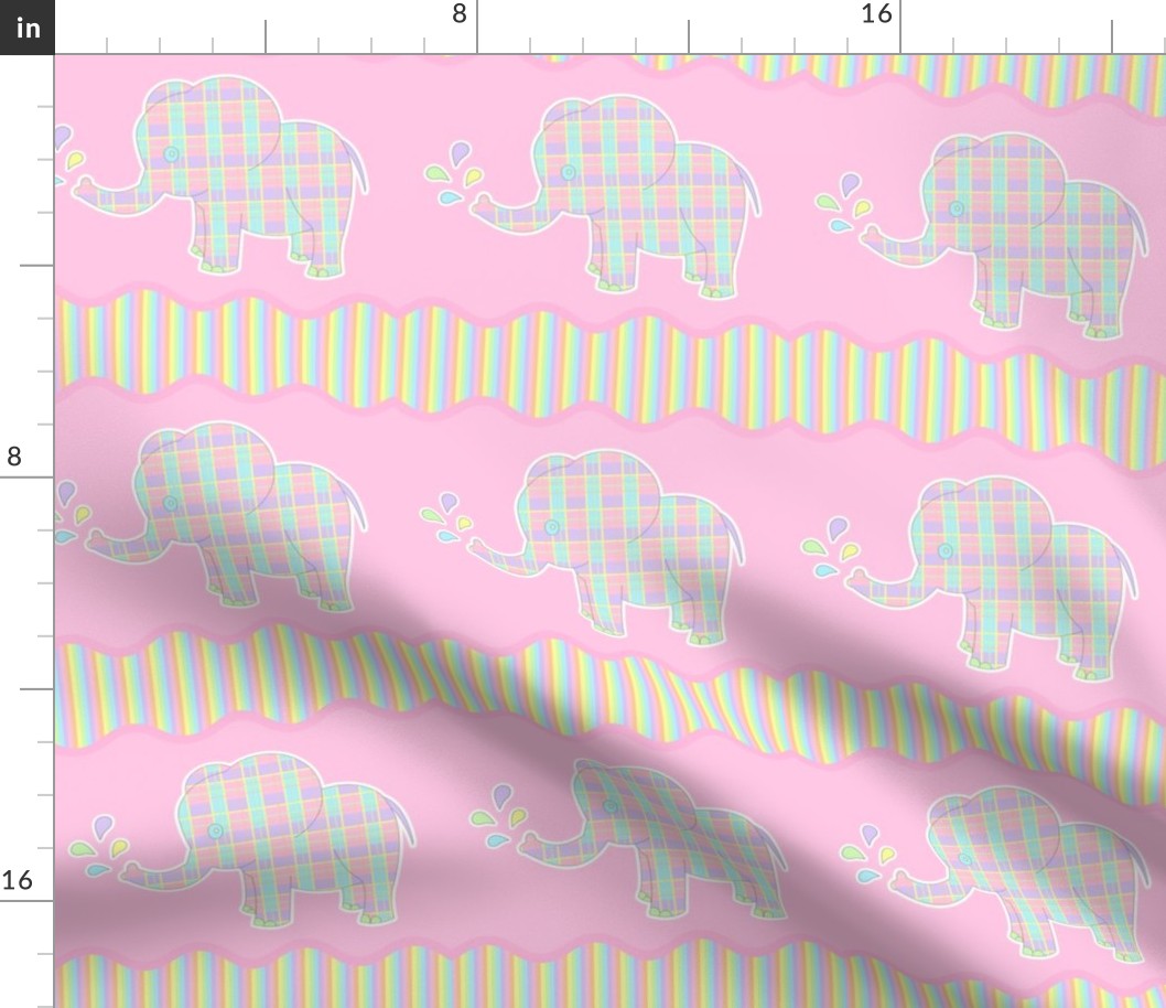 Baby Elephant Pastel Repeat