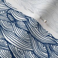 waves // hand-drawn wave nautical ocean fabric by andrea lauren