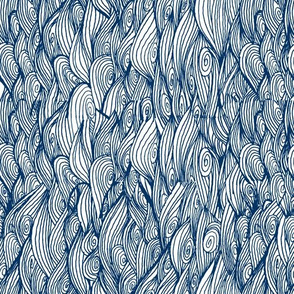 waves // hand-drawn wave nautical ocean fabric by andrea lauren