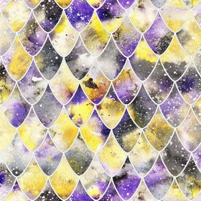 Dragon scales - purple, yellow, black, nonbinary
