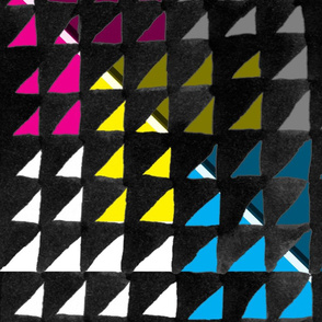 Op-art colour blocks