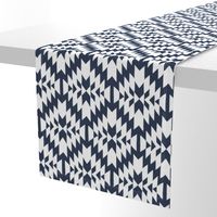 Indigo and White Tribal Geo