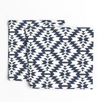 Indigo and White Tribal Geo