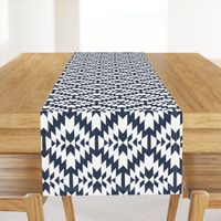 Indigo and White Tribal Geo