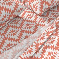 Coral and white Tribal Geo