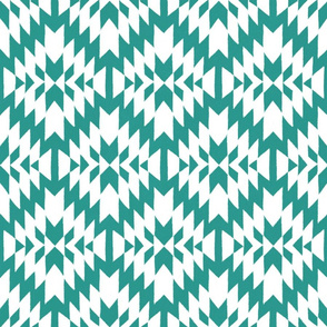 Turquoise and White Tribal Geo
