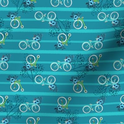 Spring Floral Bike V01-Turquoise