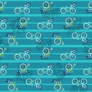 Spring Floral Bike V01-Turquoise