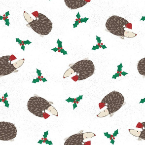 Hedgehog Christmas Tossed