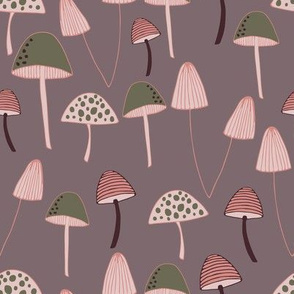 Mushrooms Dusty Pink