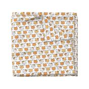 Orange Cat Cats  Faces with Bows and Hearts