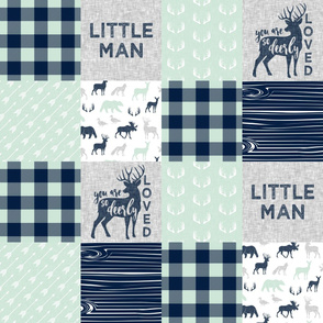 Little Man/So deerly loved -  mint Plaid  C19BS