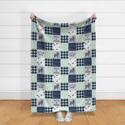 Little Man/Wild & Free/So deerly loved -  mint Plaid  C19BS