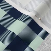 Little Man/So deerly loved -  mint Plaid (90) C19BS
