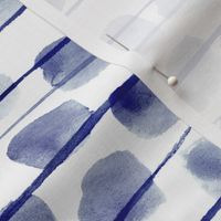 Indigo spots and lines • watercolor stains