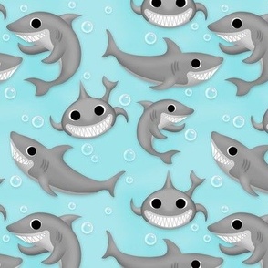 Cute Underwater Shark Pattern