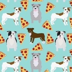 pitbull terrier pizza mint dog dog breed funny dog pizza novelty design pizza food cute dog pets - SMALLER