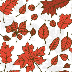 Doodle autumn leaves 6